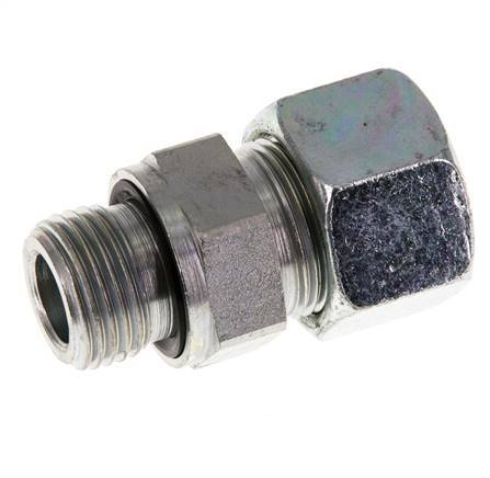 G 1/2'' Male x 16S Zinc plated Steel Straight Cutting Ring with FKM Seal 400 Bar DIN 2353