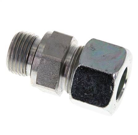 G 1/2'' Male x 16S Zinc plated Steel Straight Cutting Ring with FKM Seal 400 Bar DIN 2353