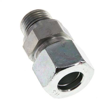 G 1/2'' Male x 16S Zinc plated Steel Straight Cutting Ring with FKM Seal 400 Bar DIN 2353