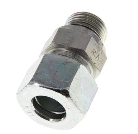 G 1/2'' Male x 16S Zinc plated Steel Straight Cutting Ring with FKM Seal 400 Bar DIN 2353