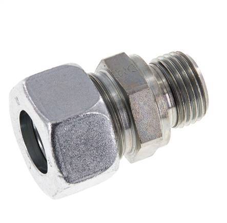 G 1/2'' Macho x 18L Anillo de corte recto de acero galvanizado con junta FKM 315 Barra DIN 2353