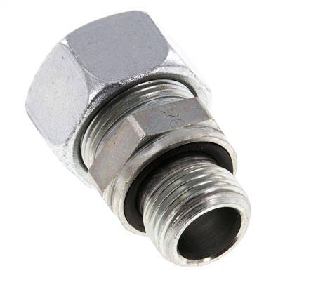 G 1/2'' Macho x 18L Anillo de corte recto de acero galvanizado con junta FKM 315 Barra DIN 2353