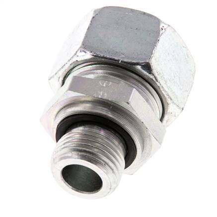 G 1/2'' Macho x 22L Anillo de corte recto de acero galvanizado con junta FKM 160 Bar DIN 2353