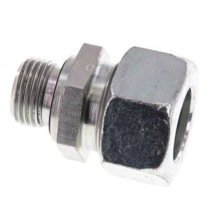 G 1/2'' Macho x 22L Anillo de corte recto de acero galvanizado con junta FKM 160 Bar DIN 2353