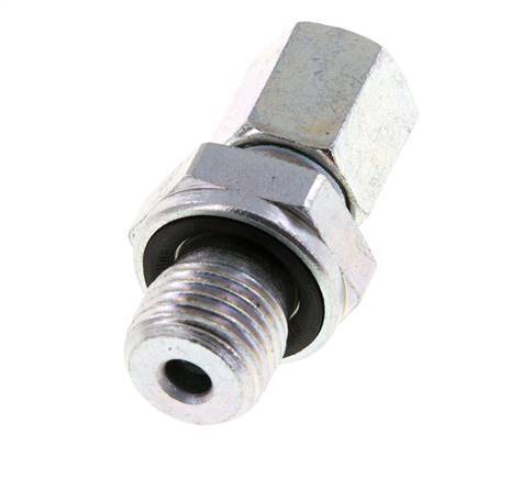 G 1/4'' Male x 6L Zinc plated Steel Straight Cutting Ring with FKM Seal 315 Bar DIN 2353 [2 Pieces]