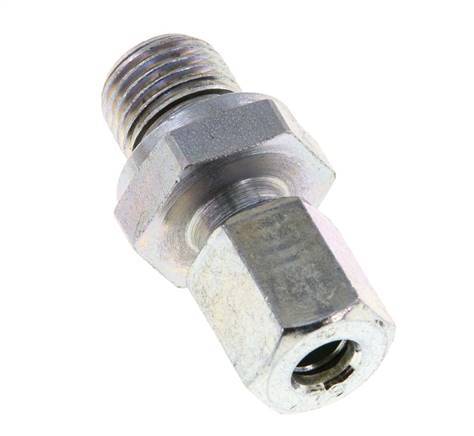 G 1/4'' Male x 6L Zinc plated Steel Straight Cutting Ring with FKM Seal 315 Bar DIN 2353 [2 Pieces]