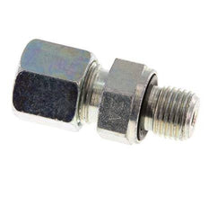 G 1/4'' Male x 8S Zinc plated Steel Straight Cutting Ring with FKM Seal 630 Bar DIN 2353 [2 Pieces]
