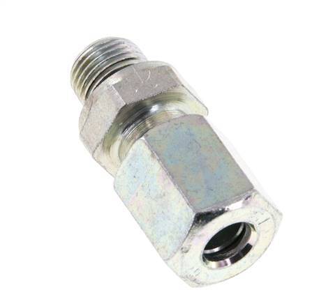 G 1/8'' Male x 6L Zinc plated Steel Straight Cutting Ring with FKM Seal 315 Bar DIN 2353 [2 Pieces]