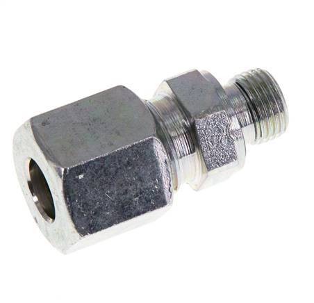 G 1/8'' Male x 8L Zinc plated Steel Straight Cutting Ring with FKM Seal 315 Bar DIN 2353 [2 Pieces]
