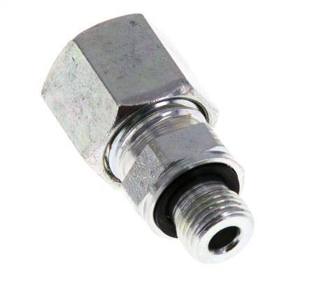 G 1/8'' Male x 8L Zinc plated Steel Straight Cutting Ring with FKM Seal 315 Bar DIN 2353 [2 Pieces]