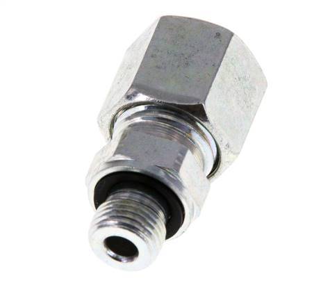 G 1/8'' Male x 8L Zinc plated Steel Straight Cutting Ring with FKM Seal 315 Bar DIN 2353 [2 Pieces]