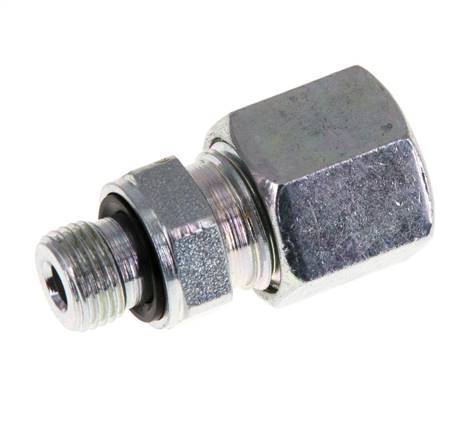 G 1/8'' Male x 8L Zinc plated Steel Straight Cutting Ring with FKM Seal 315 Bar DIN 2353 [2 Pieces]