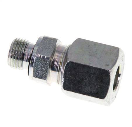 G 1/8'' Male x 8L Zinc plated Steel Straight Cutting Ring with FKM Seal 315 Bar DIN 2353 [2 Pieces]