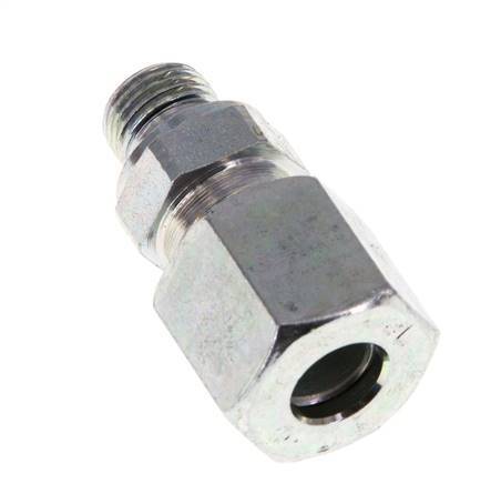 G 1/8'' Male x 8L Zinc plated Steel Straight Cutting Ring with FKM Seal 315 Bar DIN 2353 [2 Pieces]