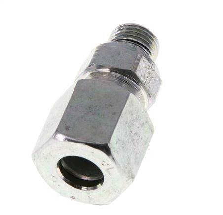 G 1/8'' Male x 8L Zinc plated Steel Straight Cutting Ring with FKM Seal 315 Bar DIN 2353 [2 Pieces]