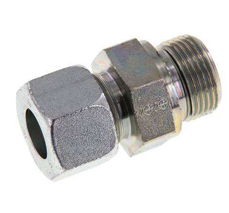 G 3/4'' Macho x 16S Anillo de corte recto de acero galvanizado con junta FKM 400 Bar DIN 2353