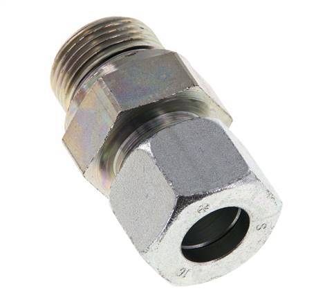 G 3/4'' Macho x 16S Anillo de corte recto de acero galvanizado con junta FKM 400 Bar DIN 2353