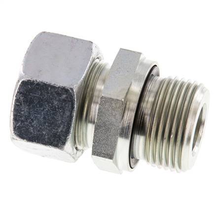 G 3/4'' Macho x 18L Anillo de corte recto de acero galvanizado con junta FKM 315 Barra DIN 2353