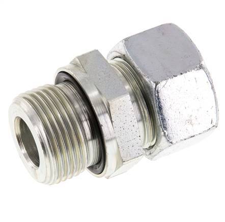 G 3/4'' Macho x 18L Anillo de corte recto de acero galvanizado con junta FKM 315 Barra DIN 2353