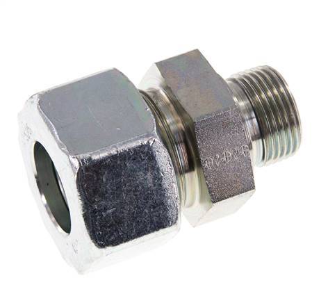 G 3/4'' Macho x 25S Anillo de corte recto de acero galvanizado con junta FKM 400 Bar DIN 2353