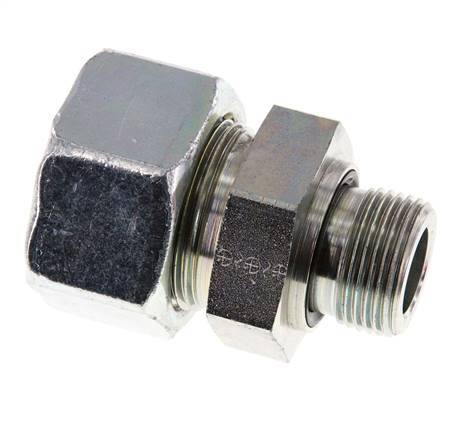 G 3/4'' Macho x 25S Anillo de corte recto de acero galvanizado con junta FKM 400 Bar DIN 2353