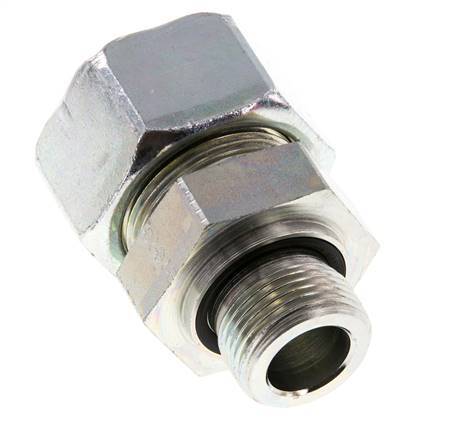 G 3/4'' Macho x 25S Anillo de corte recto de acero galvanizado con junta FKM 400 Bar DIN 2353