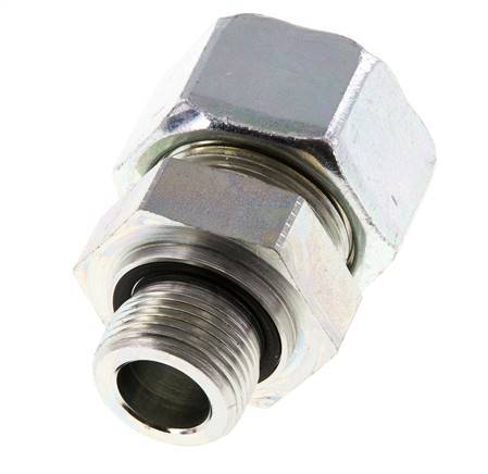 G 3/4'' Macho x 25S Anillo de corte recto de acero galvanizado con junta FKM 400 Bar DIN 2353