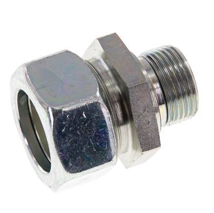 G 3/4'' Macho x 28L Anillo de corte recto de acero galvanizado con junta FKM 160 Bar DIN 2353