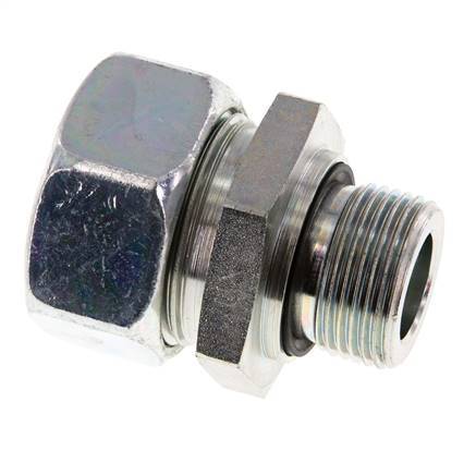 G 3/4'' Macho x 28L Anillo de corte recto de acero galvanizado con junta FKM 160 Bar DIN 2353