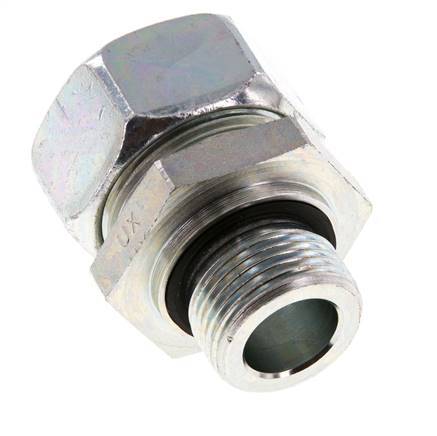 G 3/4'' Macho x 28L Anillo de corte recto de acero galvanizado con junta FKM 160 Bar DIN 2353