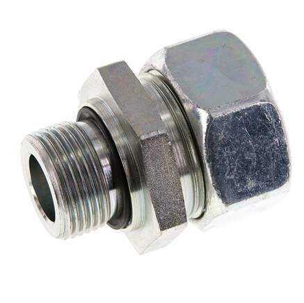 G 3/4'' Macho x 28L Anillo de corte recto de acero galvanizado con junta FKM 160 Bar DIN 2353