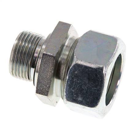 G 3/4'' Macho x 28L Anillo de corte recto de acero galvanizado con junta FKM 160 Bar DIN 2353