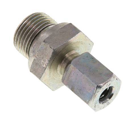 G 3/8'' Male x 6L Zinc plated Steel Straight Cutting Ring with FKM Seal 315 Bar DIN 2353 [2 Pieces]