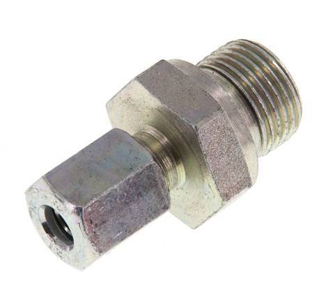 G 3/8'' Male x 6L Zinc plated Steel Straight Cutting Ring with FKM Seal 315 Bar DIN 2353 [2 Pieces]