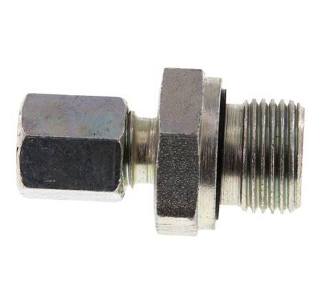 G 3/8'' Male x 6L Zinc plated Steel Straight Cutting Ring with FKM Seal 315 Bar DIN 2353 [2 Pieces]