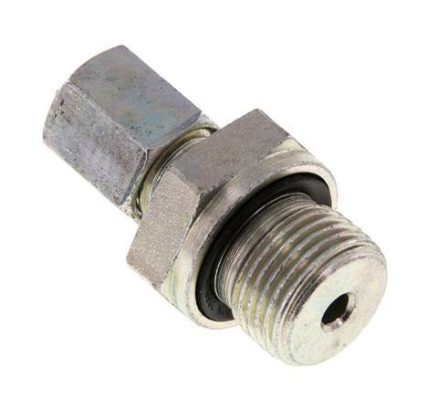 G 3/8'' Male x 6L Zinc plated Steel Straight Cutting Ring with FKM Seal 315 Bar DIN 2353 [2 Pieces]