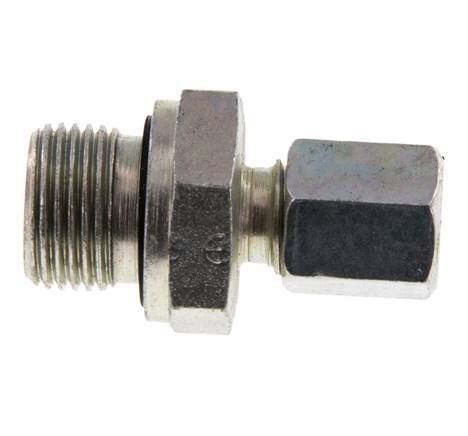 G 3/8'' Male x 6L Zinc plated Steel Straight Cutting Ring with FKM Seal 315 Bar DIN 2353 [2 Pieces]
