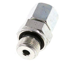 G 3/8'' Male x 8S Zinc plated Steel Straight Cutting Ring with FKM Seal 630 Bar DIN 2353