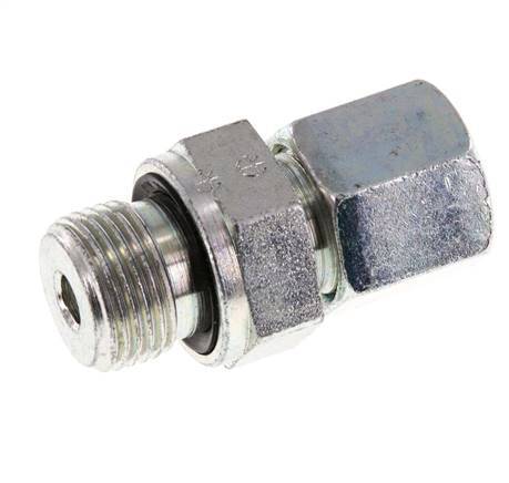 G 3/8'' Male x 8S Zinc plated Steel Straight Cutting Ring with FKM Seal 630 Bar DIN 2353