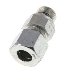 G 3/8'' Male x 12S Zinc plated Steel Straight Cutting Ring with FKM Seal 630 Bar DIN 2353 [2 Pieces]