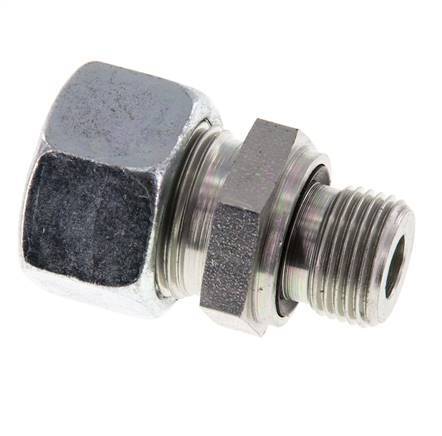 G 3/8'' Male x 15L Zinc plated Steel Straight Cutting Ring with FKM Seal 315 Bar DIN 2353