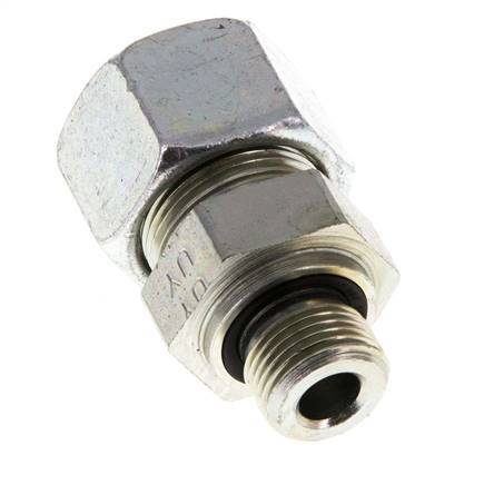 G 3/8'' Macho x 16S Anillo de corte recto de acero galvanizado con junta FKM 400 Bar DIN 2353