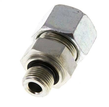 G 3/8'' Macho x 16S Anillo de corte recto de acero galvanizado con junta FKM 400 Bar DIN 2353