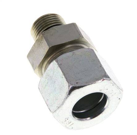 G 3/8'' Macho x 16S Anillo de corte recto de acero galvanizado con junta FKM 400 Bar DIN 2353