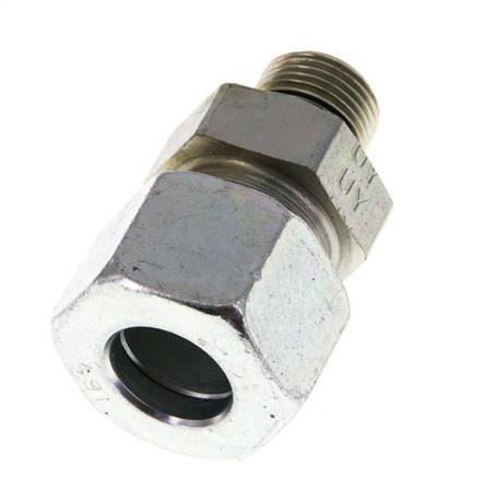 G 3/8'' Macho x 16S Anillo de corte recto de acero galvanizado con junta FKM 400 Bar DIN 2353