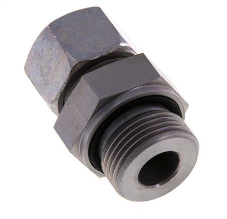 G 1'' Male x 20S Zinc plated Steel Straight Cutting Ring with FKM Seal 400 Bar DIN 2353