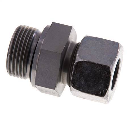 G 1'' Macho x 20S Anillo de corte recto de acero galvanizado con junta FKM 400 Bar DIN 2353