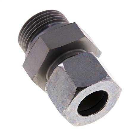G 1'' Macho x 20S Anillo de corte recto de acero galvanizado con junta FKM 400 Bar DIN 2353