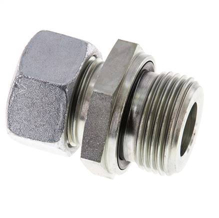 G 1'' Macho x 22L Anillo de corte recto de acero galvanizado con junta FKM 160 Bar DIN 2353