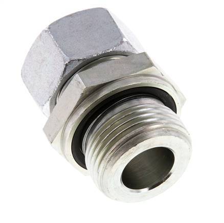 G 1'' Macho x 22L Anillo de corte recto de acero galvanizado con junta FKM 160 Bar DIN 2353